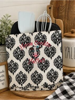 Home Cooking Heffer hand towel with Cow Design - Black & White Gift Set